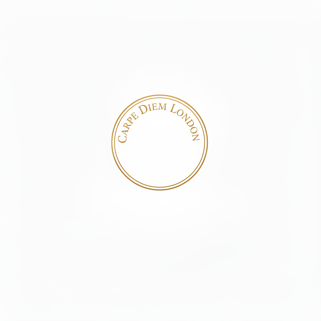 Carpe Diem London Circular Gold Sundial Logo