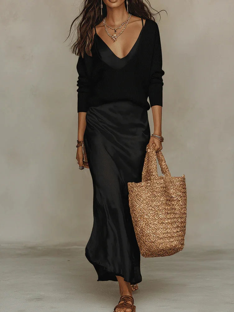 Luxe Satin Two-Piece Set